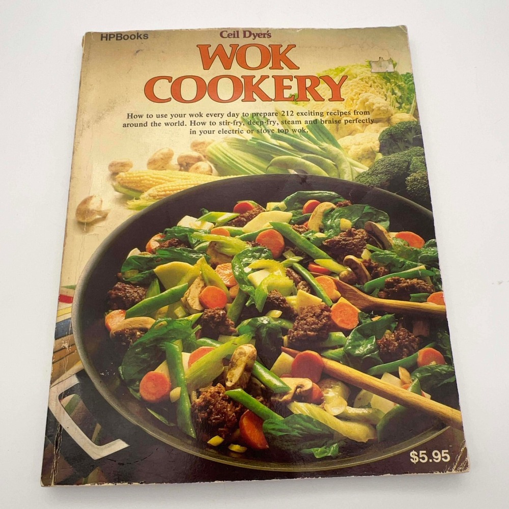 Vintage Ceil Dyer‎ Wok Cookery Cookbook 1977 HPBooks Stir Fry Oriental Recipes